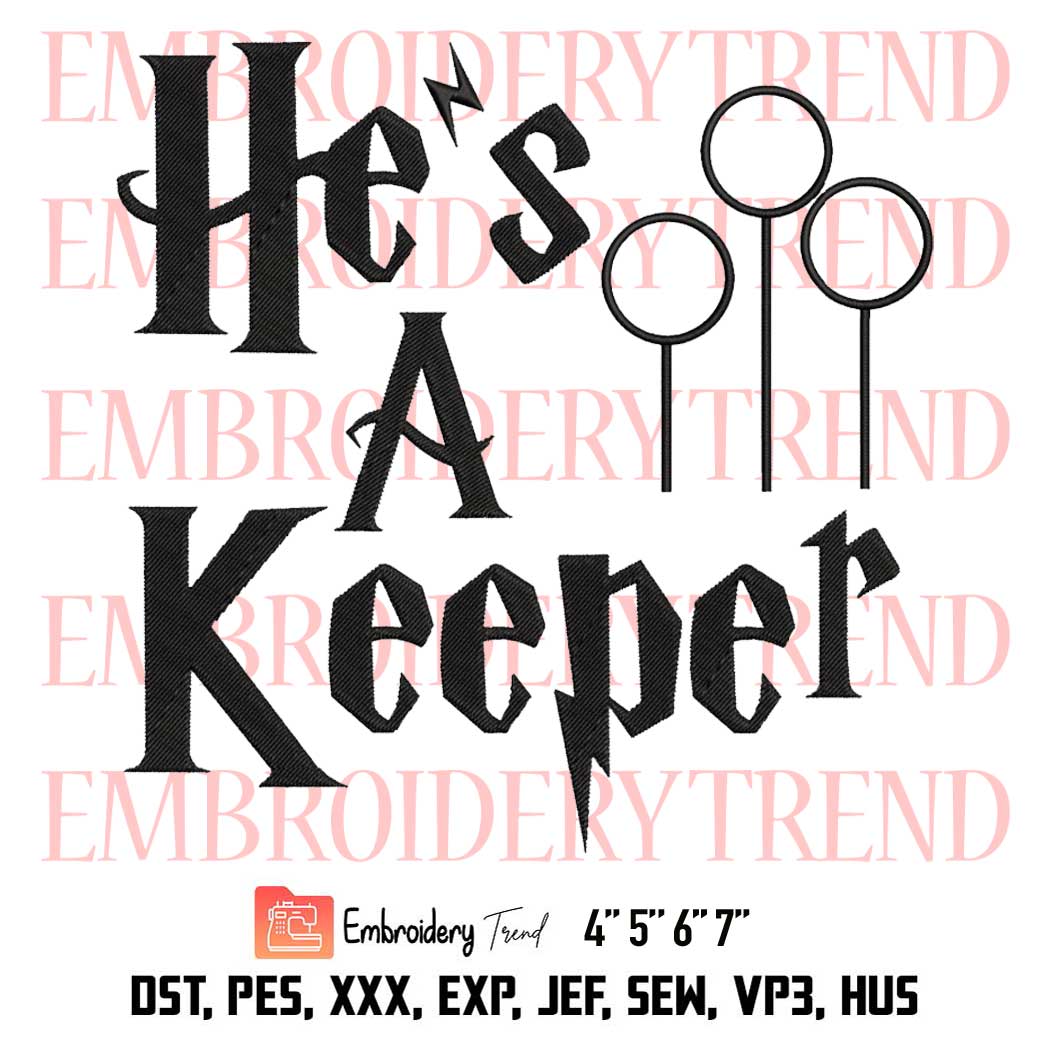 He's A Keeper Embroidery, Matching Harry Potter Embroidery, Couples Embroidery, Embroidery Design File