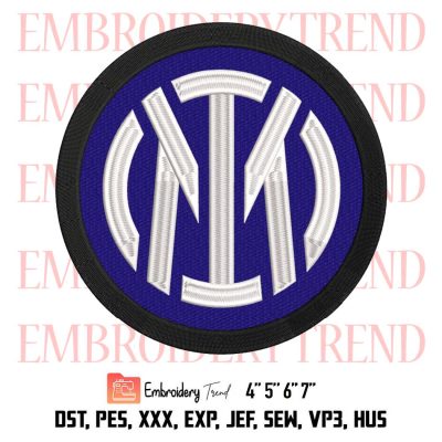 Inter Milan Logo Embroidery, Football Embroidery, Sport Embroidery, Embroidery Design File