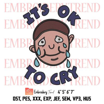 Sick Sad World Embroidery, It’s Ok To Cry Daria Embroidery, Cute Kids Daria Embroidery, Embroidery Design File