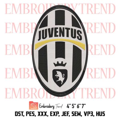 Juventus FC Turin Embroidery, Football Embroidery, Sport Embroidery, Embroidery Design File