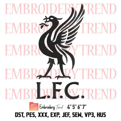 Liverpool FC Logo Embroidery, Football Embroidery, Sport Embroidery, Embroidery Design File