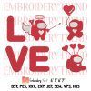 Love is Among Us Embroidery, Valentine’s Day Embroidery, Among Us Hearts Gift Embroidery, Embroidery Design File