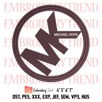 Michael Kors Embroidery, MK Logo Embroidery, Brand Embroidery, Embroidery Design File