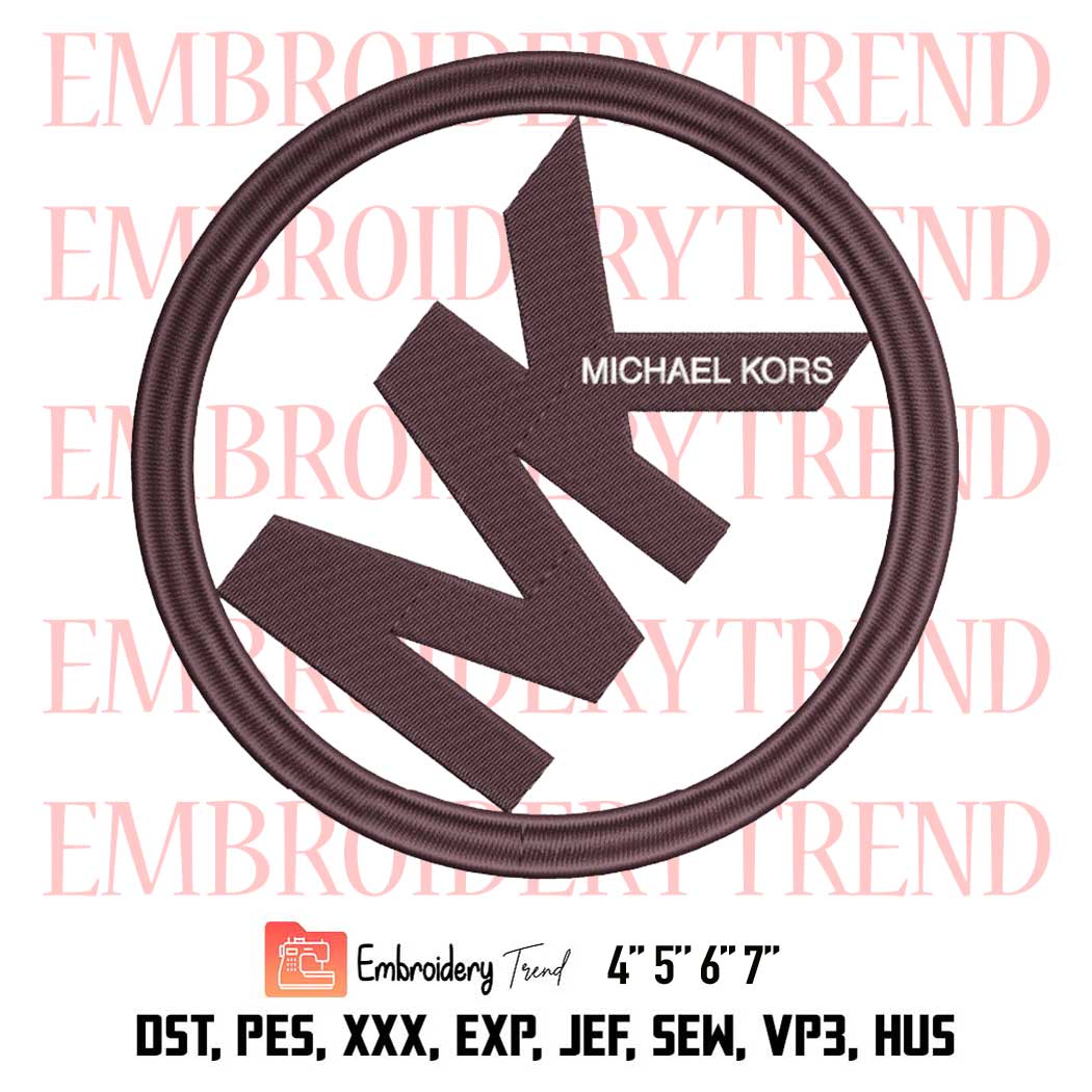 Michael Kors Embroidery, MK Logo Embroidery, Brand Embroidery, Embroidery  Design File - Embroidery Files Store DST, PES, XXX, EXP, JEF, SEW