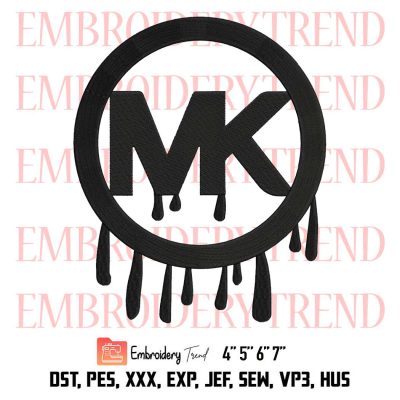 Michael Kors Drip Embroidery, Logo Michael Kors Embroidery, Brand Embroidery, Embroidery Design File