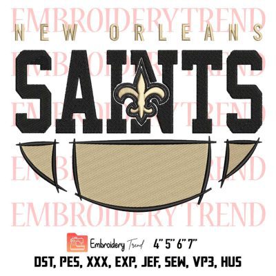 New Orleans Saints Embroidery, NFL Embroidery, American Football Embroidery, Embroidery Design File