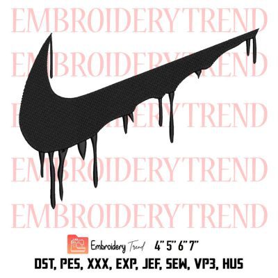 Nike Drip Embroidery, Logo Nike Embroidery, Nike Embroidery, Embroidery Design File