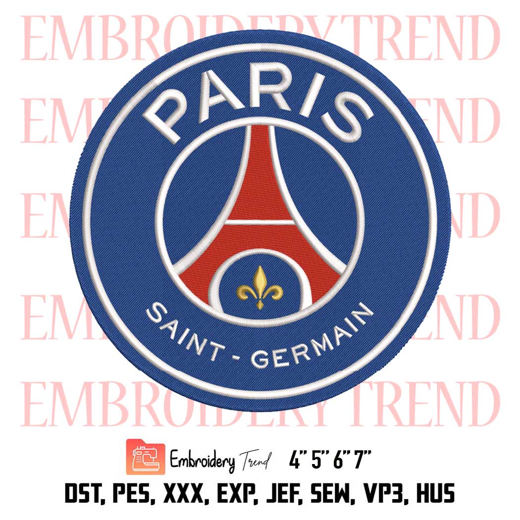 Paris Saint-Germain Logo Embroidery, Football Embroidery, Sport