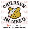 Pudsey Bear Cute Embroidery, BBC Embroidery, Children In Need Embroidery, Embroidery Design File
