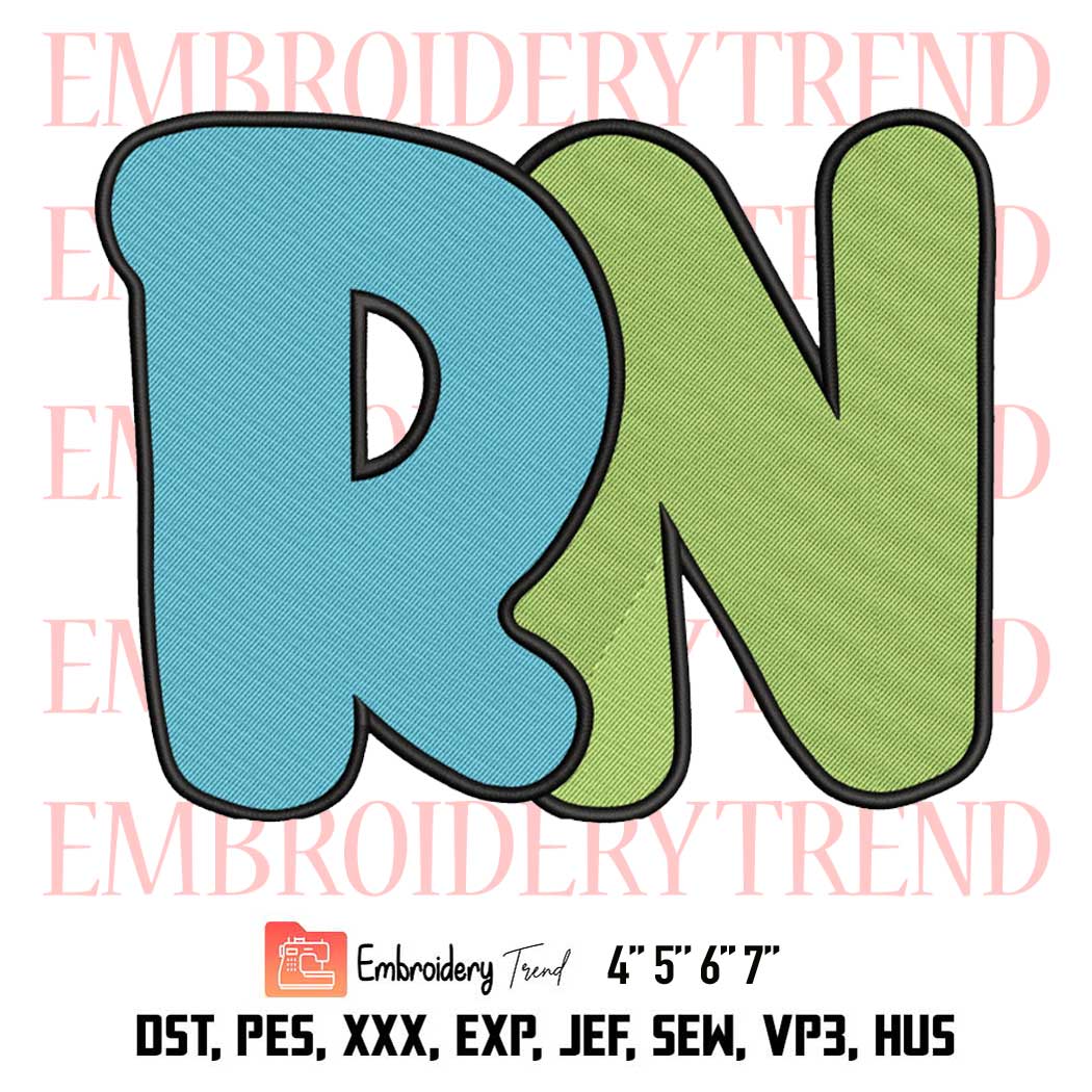 Registered Nurse Embroidery, RN Registered Nurse Nursing Embroidery, Gifts For RN Nursing Students Embroidery, Embroidery Design File