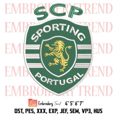 Sporting Lisbon Logo Embroidery, Football Embroidery, Sport Embroidery, Embroidery Design File