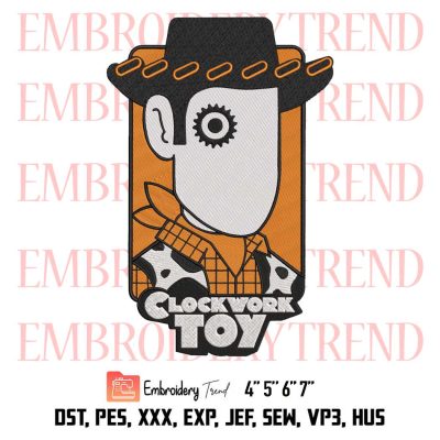 Clockwork Toy Orange Embroidery, Toy Story Embroidery, Movie Embroidery, Embroidery Design File