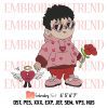Be My Valentine Embroidery, Stitch Cute Disney Embroidery, Valentine’s Day Embroidery, Embroidery Design File