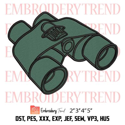 Binoculars Embroidery, Going Outdoors Embroidery, Binoculars Camping Embroidery, Embroidery Design File