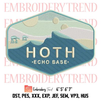 Hoth Echo Base Embroidery, Star Wars Embroidery, Hoth Patch Embroidery, Embroidery Design File