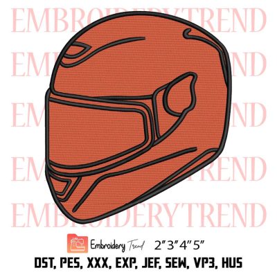 Motorcycle Helmet Embroidery, Racing Helmet Embroidery, Embroidery Design File