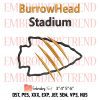 Burrowhead Arrowhead Embroidery, Cincinnati Football Embroidery, Fans Cincinnati Bengals Embroidery, Embroidery Design File