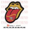 Heart Love Kansas City Chiefs Embroidery, KC Chiefs Embroidery, American Football Embroidery, Embroidery Design File