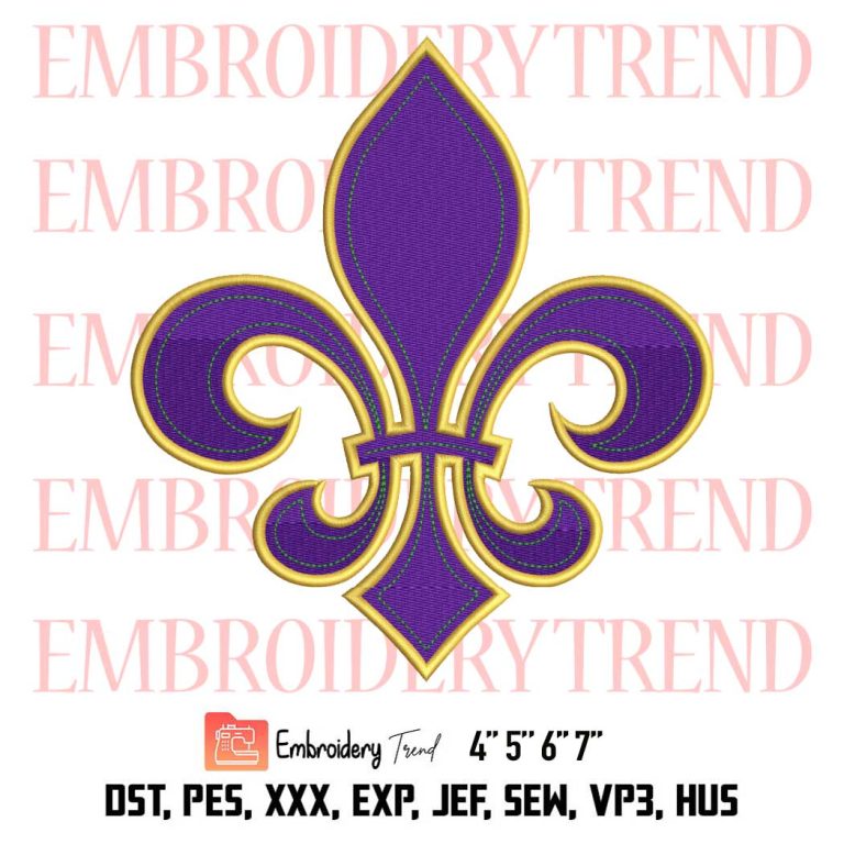 Mardi Gras Fleur De Lis Embroidery Fleur De Lis Embroidery Mardi Gras