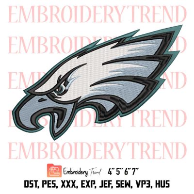 Philadelphia Eagles Logo Embroidery, NFL Logo Embroidery, Sport Embroidery, Embroidery Design File