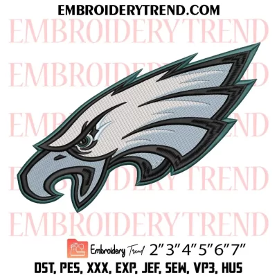 Philadelphia Eagles x Nike Embroidery Design, NFL Football Logo Machine Embroidery Digitized Pes Files