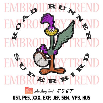 Road Runner Superbird Embroidery, Plymouth Superbird Embroidery, Sport Embroidery, Embroidery Design File