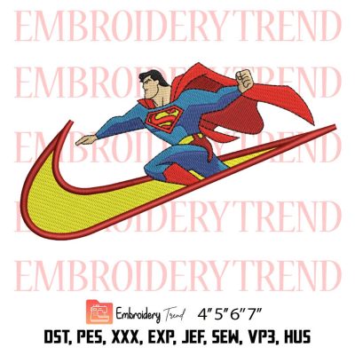 Superman Nike Embroidery, Batman Embroidery, Superhero Embroidery, Embroidery Design File