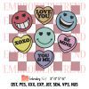 Drippy Smiley Face Valentines Embroidery, Checkered Valentine’s Couple Gift Embroidery, Embroidery Design File