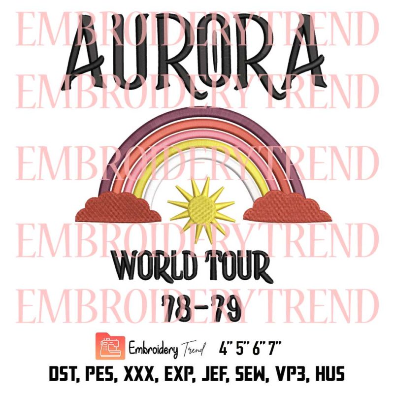 Aurora World Tour Embroidery, Aurora World Tour Band Embroidery, Daisy