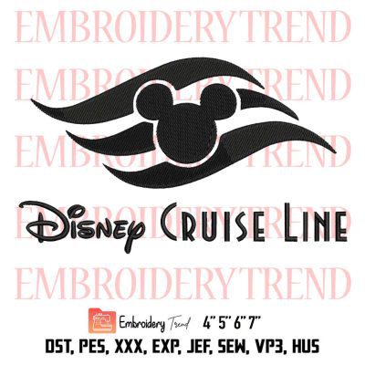 Disney Cruise Line Logo Embroidery, Family Cruise Embroidery, Mickey Cruise Embroidery, Embroidery Design File