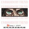 Mikasa Eyes Embroidery, Attack On Titan Embroidery, Anime Embroidery, Embroidery Design File