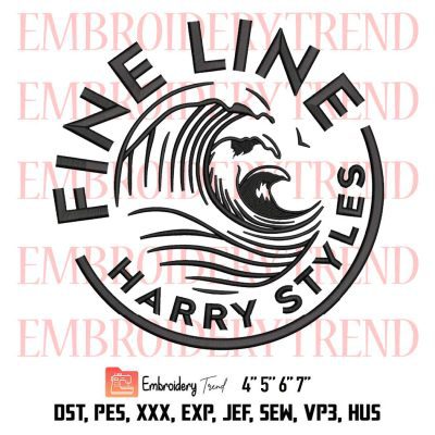 Fine Line Harry Styles Embroidery, Fine Line Embroidery, Harry Music Embroidery, Embroidery Design File