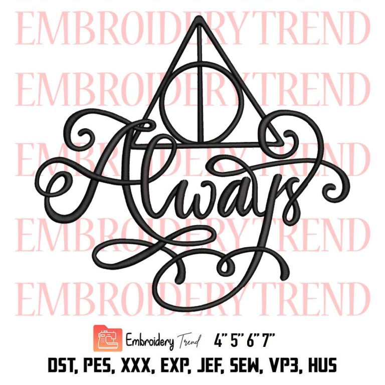 Harry Potter Always Embroidery, Harry Potter Movie Embroidery ...