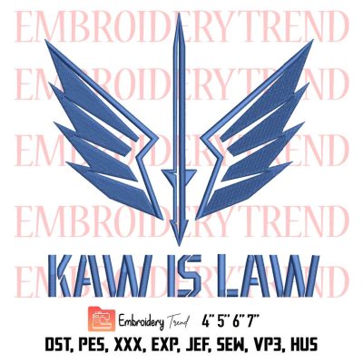 Kaw Is Law Battlehawks Embroidery, St Louis Battlehawks Embroidery, Battlehawks Football Embroidery, Embroidery Design File