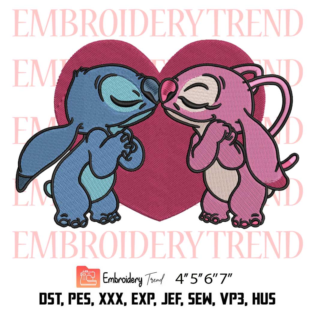 Lilo Stitch And Angel Embroidery Design By RoyalEmbroideries