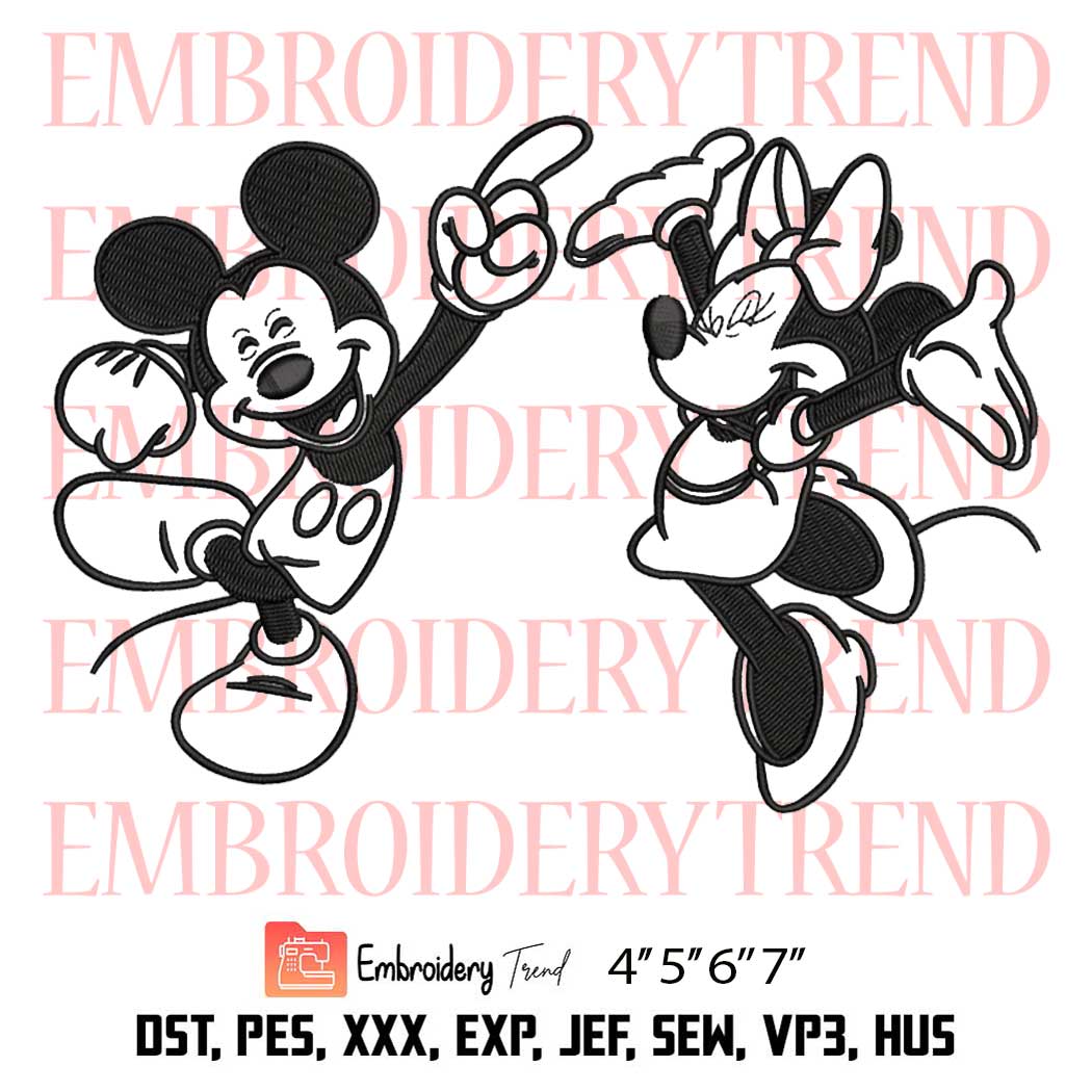 Mickey Mouse Basketball Fill Embroidery Design Instant 
