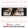 Eren Eyes Embroidery, Attack On Titan Embroidery, Anime Embroidery, Embroidery Design File