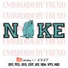 Nike Mike Wazowski Embroidery, Disney Monster Embroidery, James And Mike Monster Embroidery, Embroidery Design File