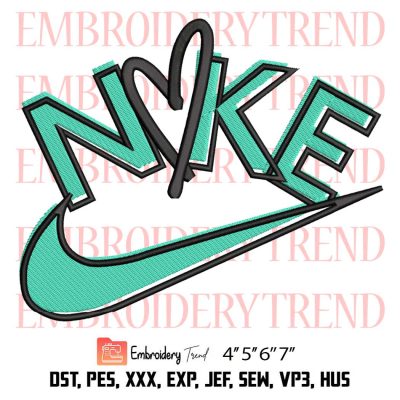 Nike Swoosh Not Flat Embroidery, Nike Inspired Embroidery, Embroidery Design File