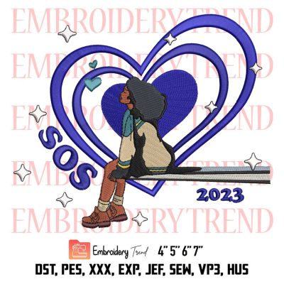 SZA SOS Tour 2023 Embroidery, Kill Bill SZA Embroidery, Embroidery Design File