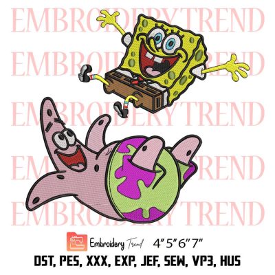 Patrick Star SpongeBob Naughty Embroidery, SpongeBob SquarePants Embroidery, Embroidery Design File