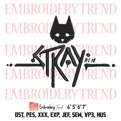 Stray Cats Logo Embroidery, Stray Game Embroidery, Embroidery Design File