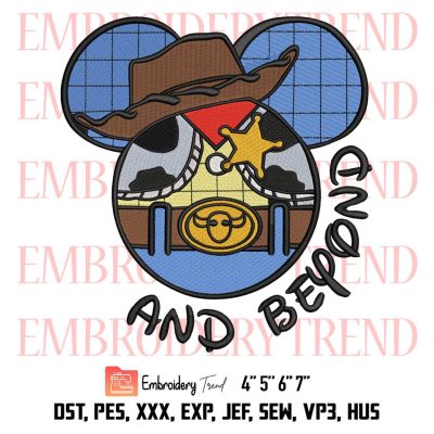 Mickey Heads And Beyond Embroidery, Toy Story Embroidery, To Infinity And Beyond Embroidery, Embroidery Design File