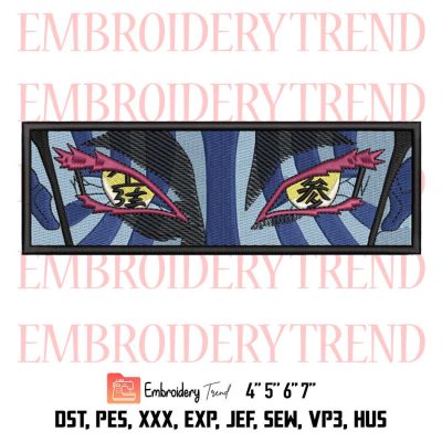 Akaza Eyes Embroidery, Face Anime Design File