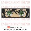 Inosuke Mask Eyes Embroidery, Face Anime Design File
