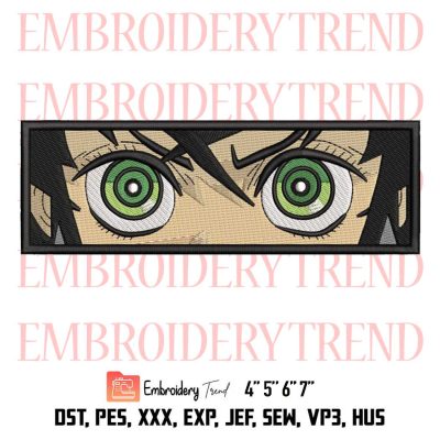Inosuke Eyes Embroidery, Face Anime Design File