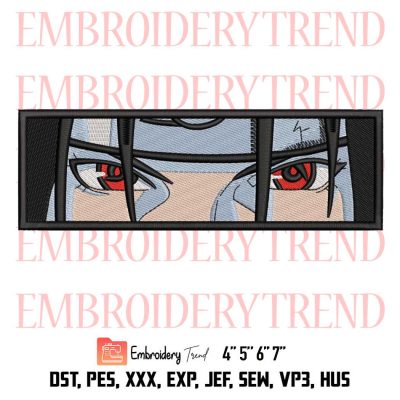 Itachi Eyes Embroidery, Face Anime Design File