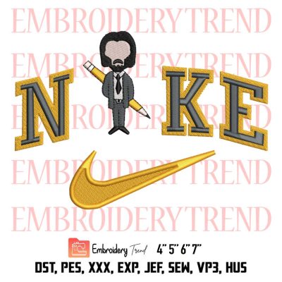 John Wick Chapter 4 Nike Embroidery, Swoosh Logo Movie Design File