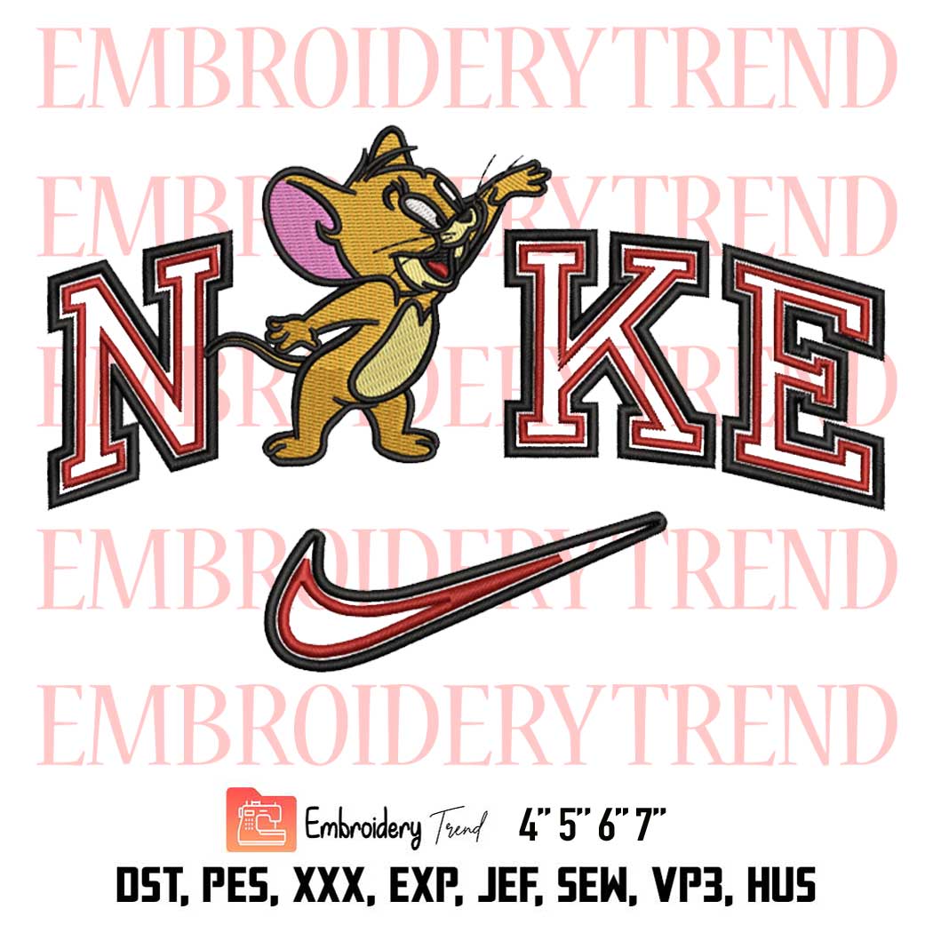 Nike Jerry Mouse Embroidery, Tom & Jerry Couple Design File