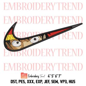 Nike Luffy Eyes Embroidery, One Piece Embroidery, Anime Inspired Nike ...